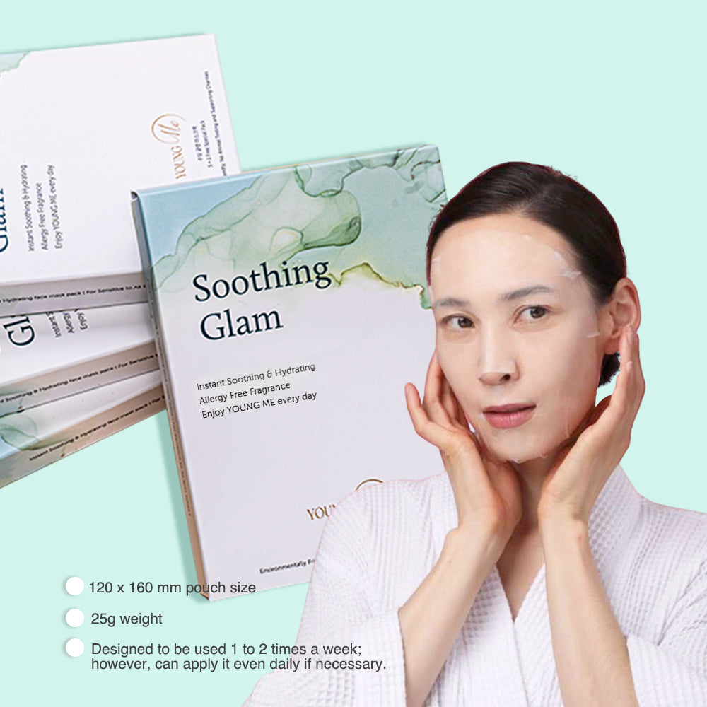 YoungMe Soothing Glam Mask Pack 6 sheets /Anti-Heat aging