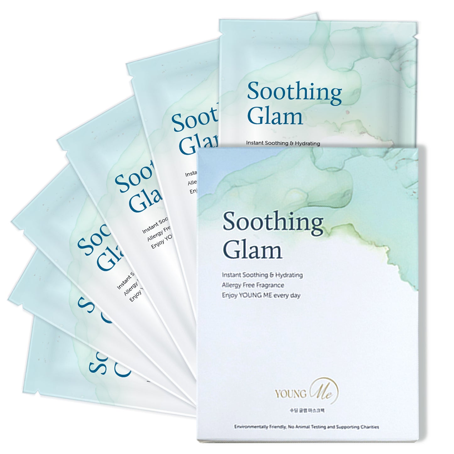 YoungMe Soothing Glam Mask Pack 6 sheets /Anti-Heat aging